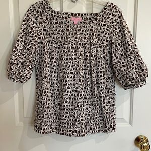 Lilly Pulitzer Elephant print top size 0